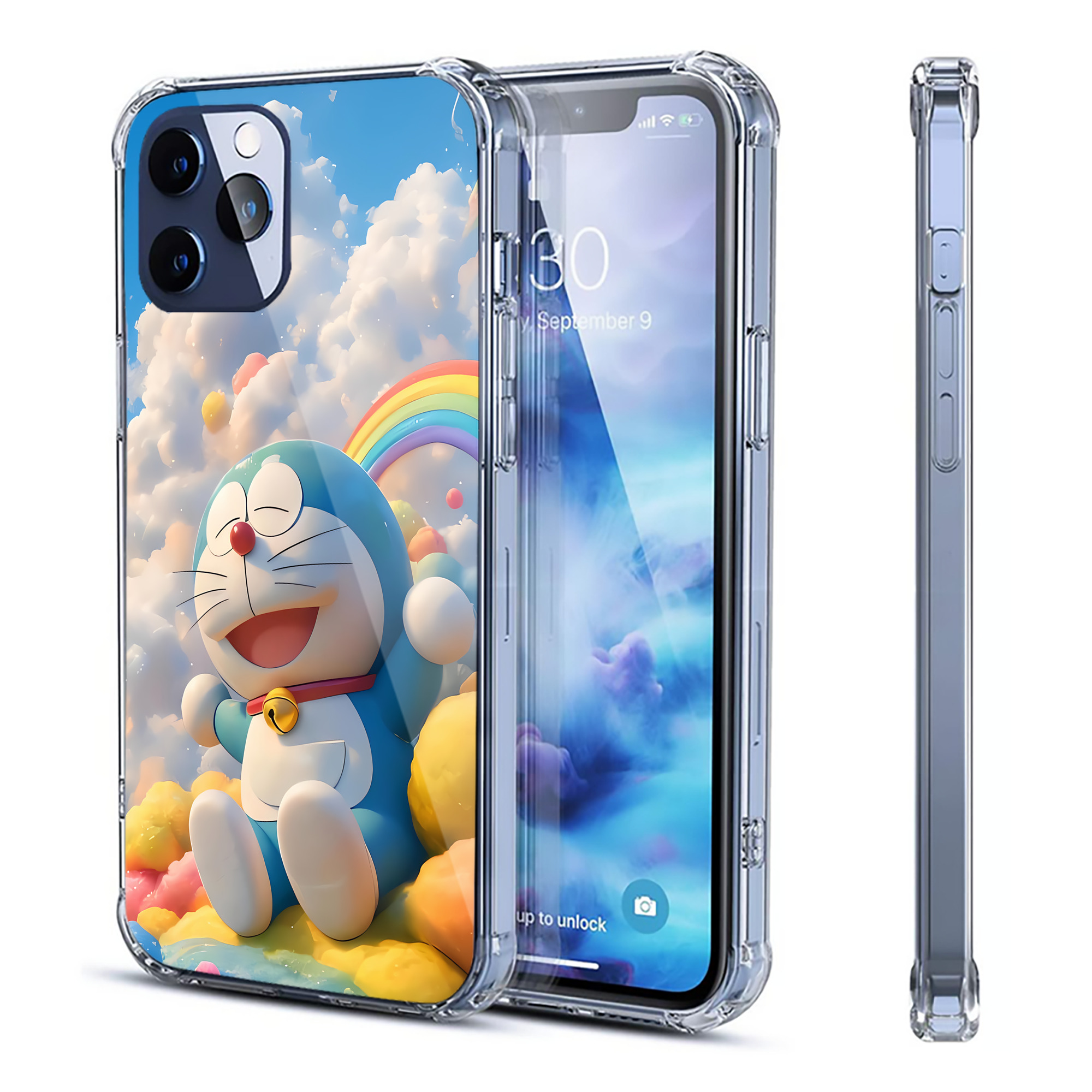 （画像用） ドラえもん Doraemon 【iPhone 12シリーズ対応】透明スマホケース（クリアソフトケース）